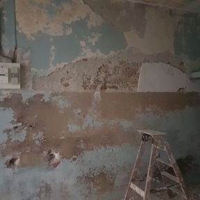 rénovation en cours de murs